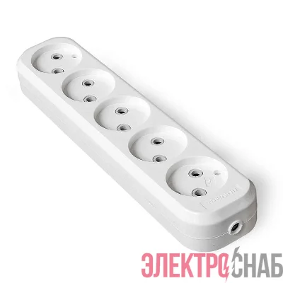 Колодка удлинителя 5-м без заземл. АБС-пластик еврослот UNIVersal E205