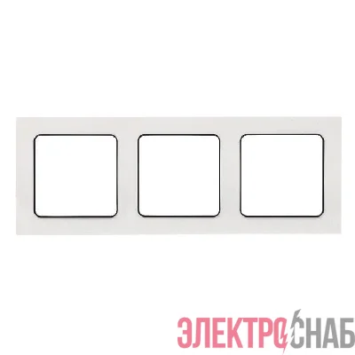 Рамка 3-м Стокгольм бел. с линией цвета черн. PROxima EKF EZM-G-304-20