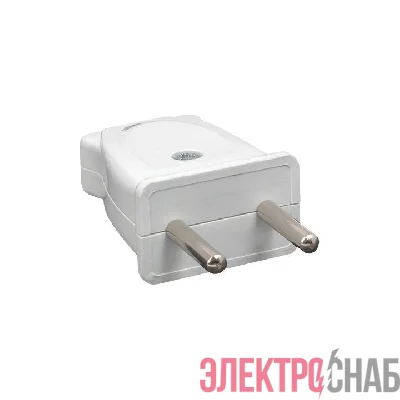 Вилка плоская 10А 250В без заземл. бел. PROxima EKF AVP10-10-rpl