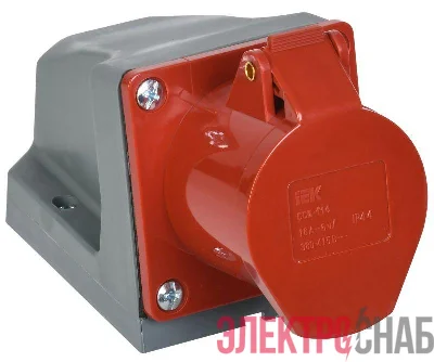 Розетка ОП 16А 380В 3P+PЕ ССИ-114 IP44 IEK PSR12-016-4
