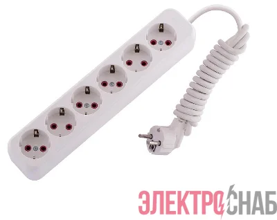 Удлинитель 6х2м с заземл. 16А IP20 Lila LEZARD 720-0602-601