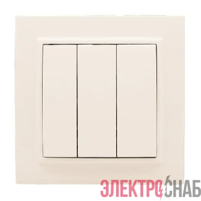 Выключатель 3-кл. СП Минск 10А IP20 беж. EKF ERV10-024-20