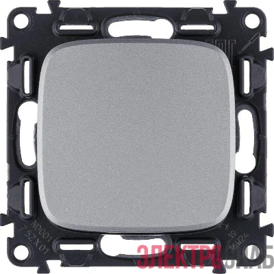 Выключатель 1-кл. СП Valena Allure 10А IP20 250В 10AX с лицев. панелью безвинтов. зажимы механизм алюм. Leg 752901