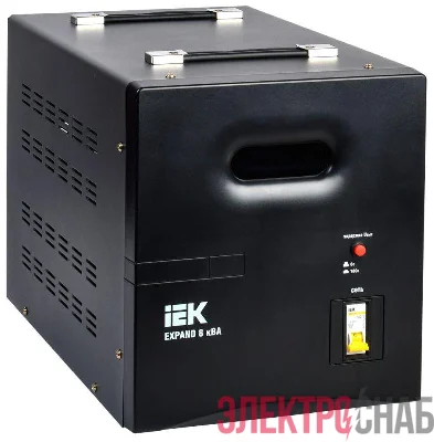 Стабилизатор напряжения 1ф 8кВА EXPAND переносной IEK IVS21-1-008-11