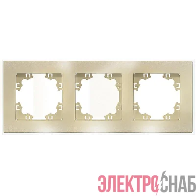 Рамка 3-м Афина стеклянная зол. UNIVersal 2292
