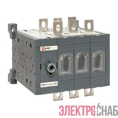 Рубильник 3п 250А реверсивный без рукоятки управления TwinBlock EKF tb-s-250-3p-rev