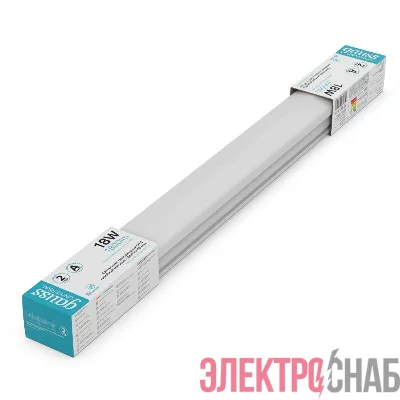 Светильник светодиодный Universal 18Вт 4000К IP65 1800лм 605х60х56мм матов. с БАП 90мин GAUSS 843424218A