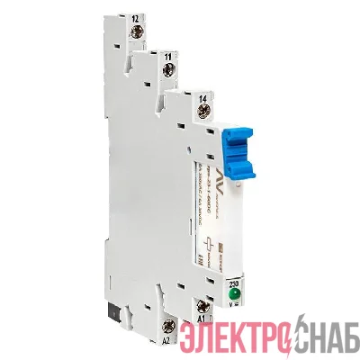 Реле промежуточное РП slim 23/1 6А 230В AC с розеткой в сборе EKF rps-23-1-60-rms230AC