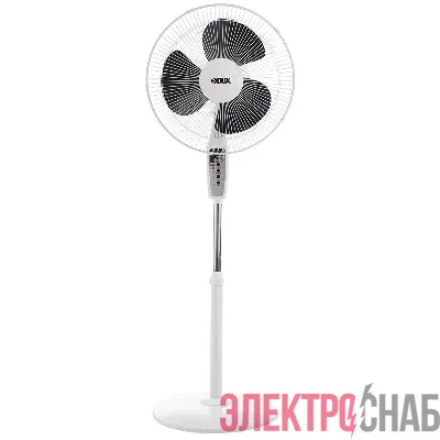 Вентилятор напольный DX-1608R 40Вт 220В с пультом и таймером бел./черн. DUX 60-0210