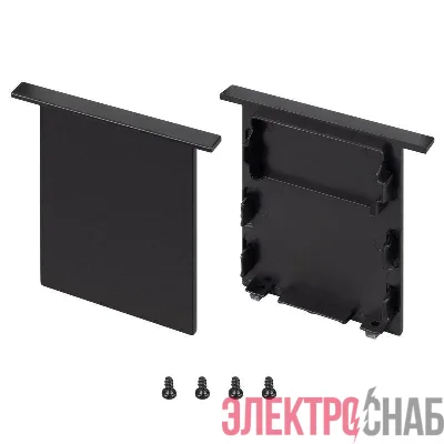 Заглушка SL-LINIA52-3L-F-MIDDLE BLACK глухая пластик (комплект) Arlight 044708