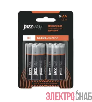 Элемент питания алкалиновый AA/LR6 Ultra Alkaline BL- 6 (уп.6шт) JazzWay 5057548