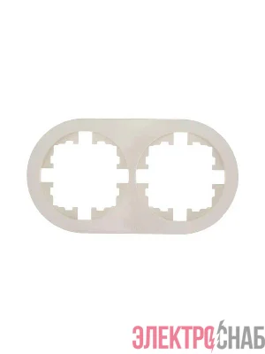 Рамка 2-м OSEN горизонт. круглая сл. кость LEZARD 744-9000-147