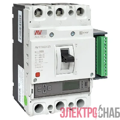 Выключатель автоматический 3п 250А 50кА AV POWER-2/3 ETU6.2 AVERES EKF mccb-23-250-6.2-av