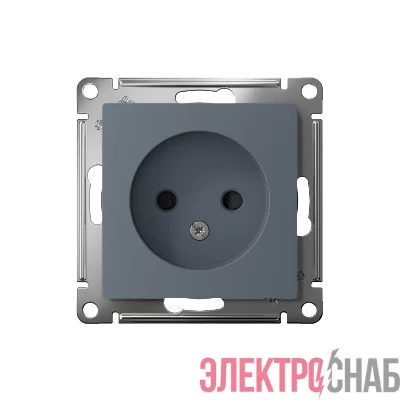 Розетка 1-м СП AtlasDesign 16А IP20 без заземл. защ. шторки механизм грифель SE ATN000749