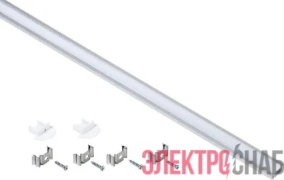 Профиль алюминиевый для LED ленты 2207 встраиваемый трапец. опал (дл.2м) компл. аксессуров IEK LSADD2207-SET1-2-V4-1-08