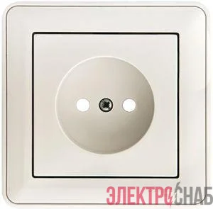 Розетка 1-м СП W59 16А IP20 без заземл. защ. шторки бел. SE RS16-151-18