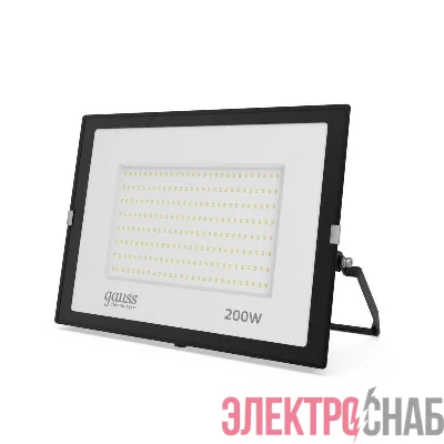 Прожектор светодиодный Elementary 200Вт IP65 6500К 17000лм PROMO G3 черн. GAUSS 613100200P