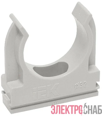 Держатель для труб (клипса) CF20 с защелкой IEK CTA10D-CF20-K41-100