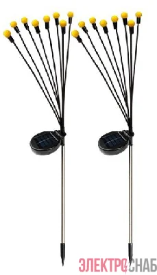 Светильник светодиодный садовый SLR-S04-YS2 "Светлячки" желт. на солнечн. батарее (уп.2шт) ФАZА 5012806