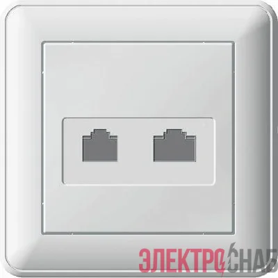 Розетка компьютерная + телеф. СП W59 бел. SchE RSI-251TK5E-18 (РСИ-251ТК5Е-18)