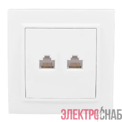 Розетка компьютерная 2-м СП Минск RJ45 бел. EKF ERK02-035-10
