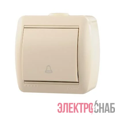 Кнопка звонка ОП Nata крем. LEZARD 710-0300-103
