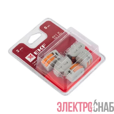 Клемма строительно-монтажная СМК 222-412 (блист.5шт) EKF plc-smk-412b