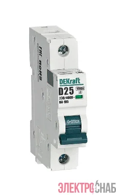 Выключатель автоматический модульный 1п D 25А 10кА ВА-105 DEKraft 13203DEK
