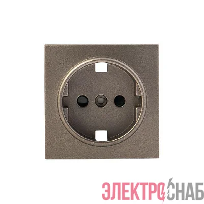 Панель лицевая Валенсия для розетки 1-м 16А защ. шторки с заземл. графит PROxima EKF ESR16-L-028-60