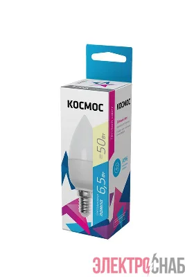 Лампа светодиодная CN 6.5Вт 220В E14 3000К Космос LkecLED6.5wCNE1430
