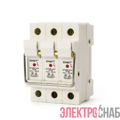 Держатель плавких вставок с индикацией RT28N-32X 10х38 3П CHINT 520349