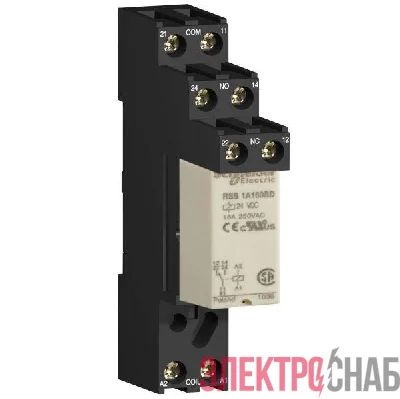 Реле 24В DC 2CO с розеткой SchE RSB2A080BDS