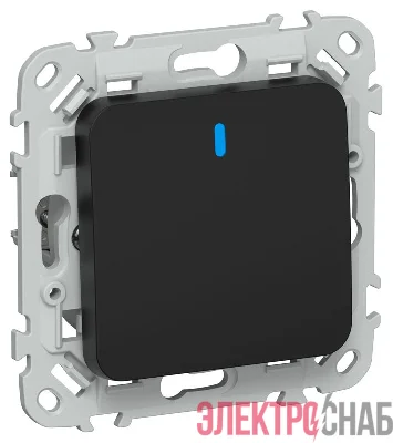 Выключатель проходной 1-кл. СП FLITE ВС61-1-1-ФлЧ 10А с индикацией механизм черн. IEK FI-V12-1-10-1-K02
