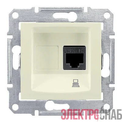 Механизм розетки комп. 1-м СП Sedna RJ45 кат. 5e беж. SchE SDN4300147
