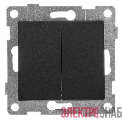 Выключатель 2-кл. СП Ugra 10А 250В механизм графит GUSI С11В2-010