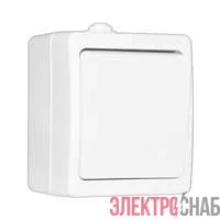 Переключатель проходной 1-кл. ОП Аллегро 10А IP54 (еврослот) бел. UNIVersal 5563484