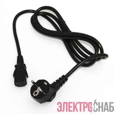 Кабель PWC-IEC13-SHM-3.0-BK питания комп. (Shucko+C13) (3х0.75) 3м Hyperline 34928