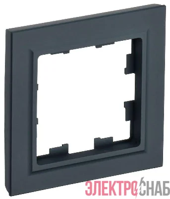 Рамка 1-м BRITE РУ-1-БрГ графит IEK BR-M12-K53