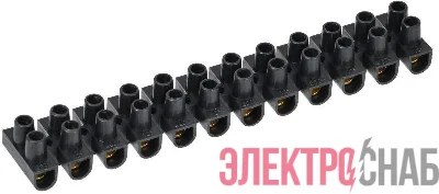 Колодка клеммная ЗВИ-15 н/г 4.0-10кв.мм 12 пар черн. IEK UZV5-015-06