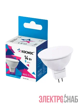 Лампа светодиодная JCDR 14Вт GU5.3 4500К 1260лм 174-265В КОСМОС LkecLED14wJCDRC45