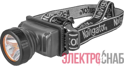 Фонарь аккумуляторный налобный 61 284 NPT-H10-ACCU 1LED 2Вт 2 режима аккум. 3.7В 1.8А.ч NAVIGATOR 61284