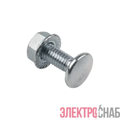 Комплект соединительный 6х10 (винт с подголовником+гайка с фланцем М6) EKF wgm6x10