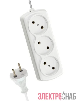Удлинитель 3х1.5м 6А IP20 ШВВП 2х0.75 КОСМОС YKsm1.5m-3g(6A)E