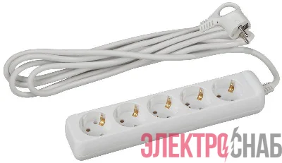 Удлинитель 5х5м с заземл. 16А IP20 U-5e-5m-3х1 ПВС 3х1 Эра Б0028377