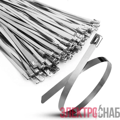 Хомут кабельный 4.6х150 сталь AISI 304 TOKOV ELECTRIC TKE-HM304-4.6-150-N/100