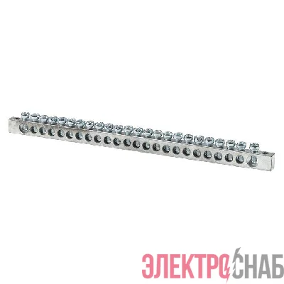 Шина PEN "ноль-землядюйма 6x9 24 отвер. цинк крепеж по краям EKF sn1-63-24-k