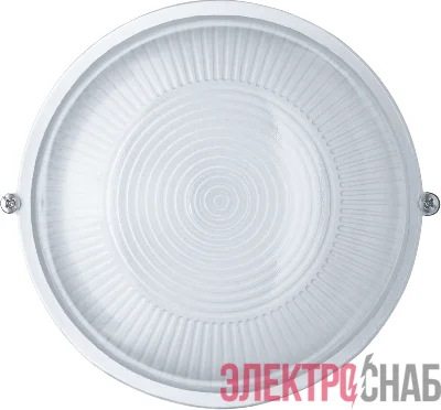 Светильник ЛОН 94 802 NBL-R1-60-E27/WH 1х60Вт E27 IP54 (аналог НПБ 1301 бел. круг 60Вт) Navigator 94802