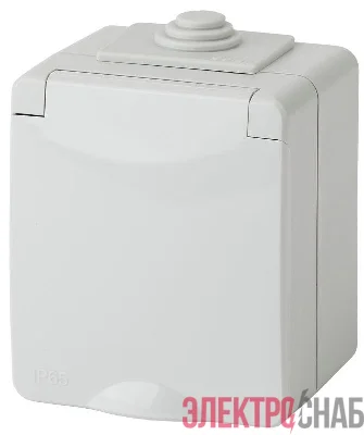 Розетка ОП 2P+E 11-2602-03 16А-250В с защ. шторками IP65 сер. ЭРА Б0035990