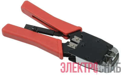 Инструмент обжимной для RJ45/12 с храповым механизмом вертикальный обжим оранж. ITK TM1-B11V