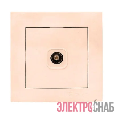 Розетка телевизионная TV 1-м Валенсия 5-862МГц 75Ом крем. PROxima EKF EWA00-027-20